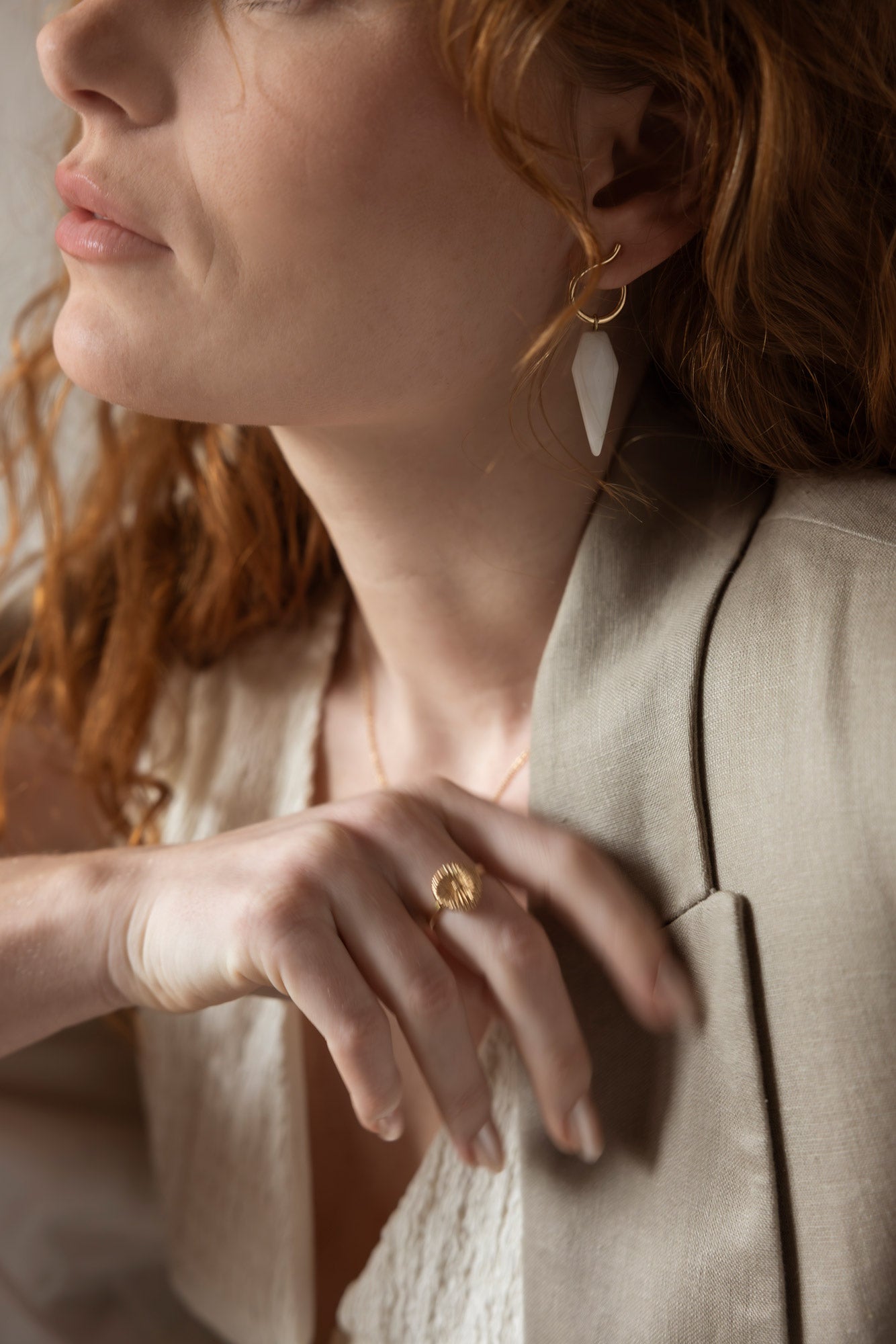 Martall-Anhänger - Weißer Achat