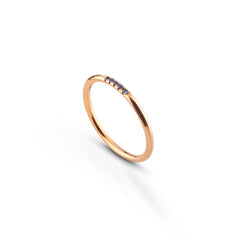 Leilu – blauer Saphir – 18k Goldring