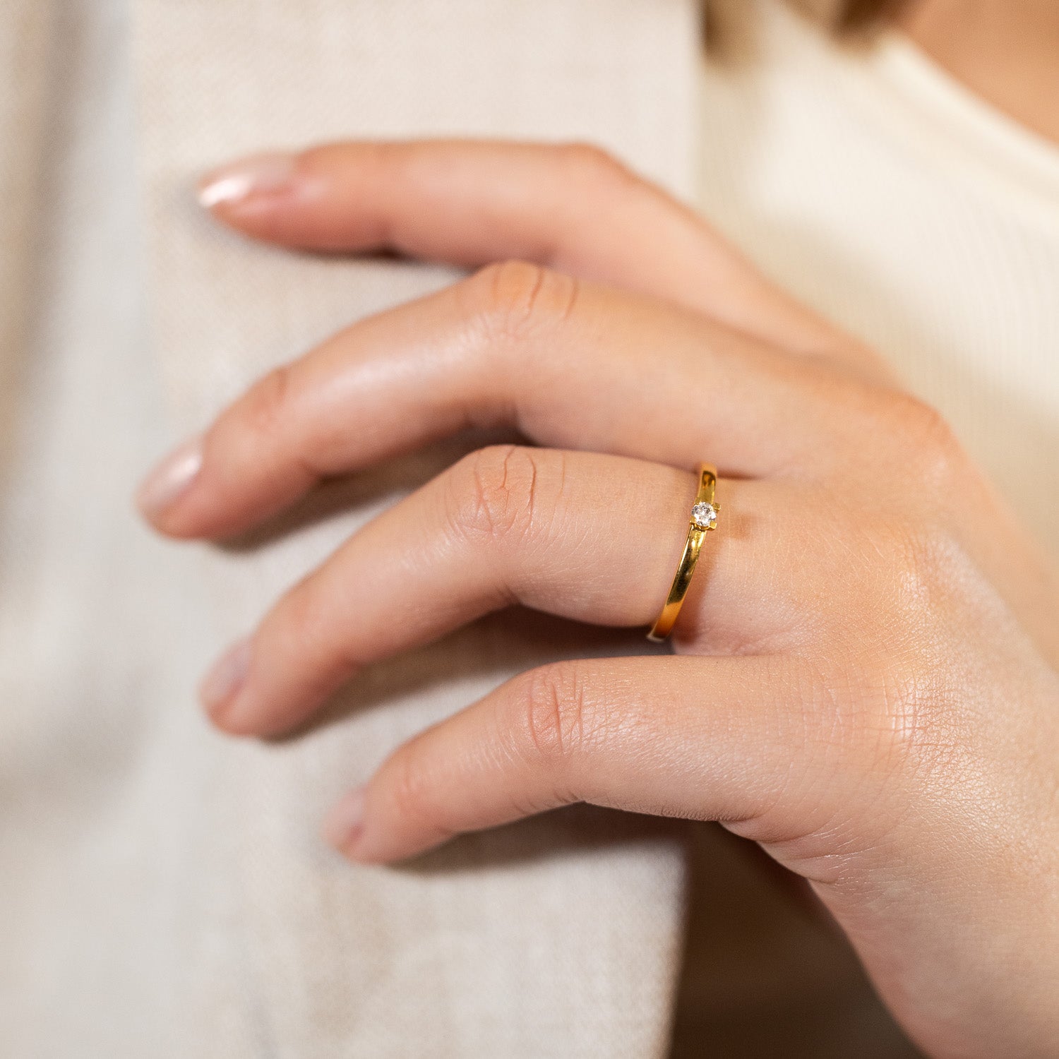 Eksta 0,10 ct – Solitär-Ring