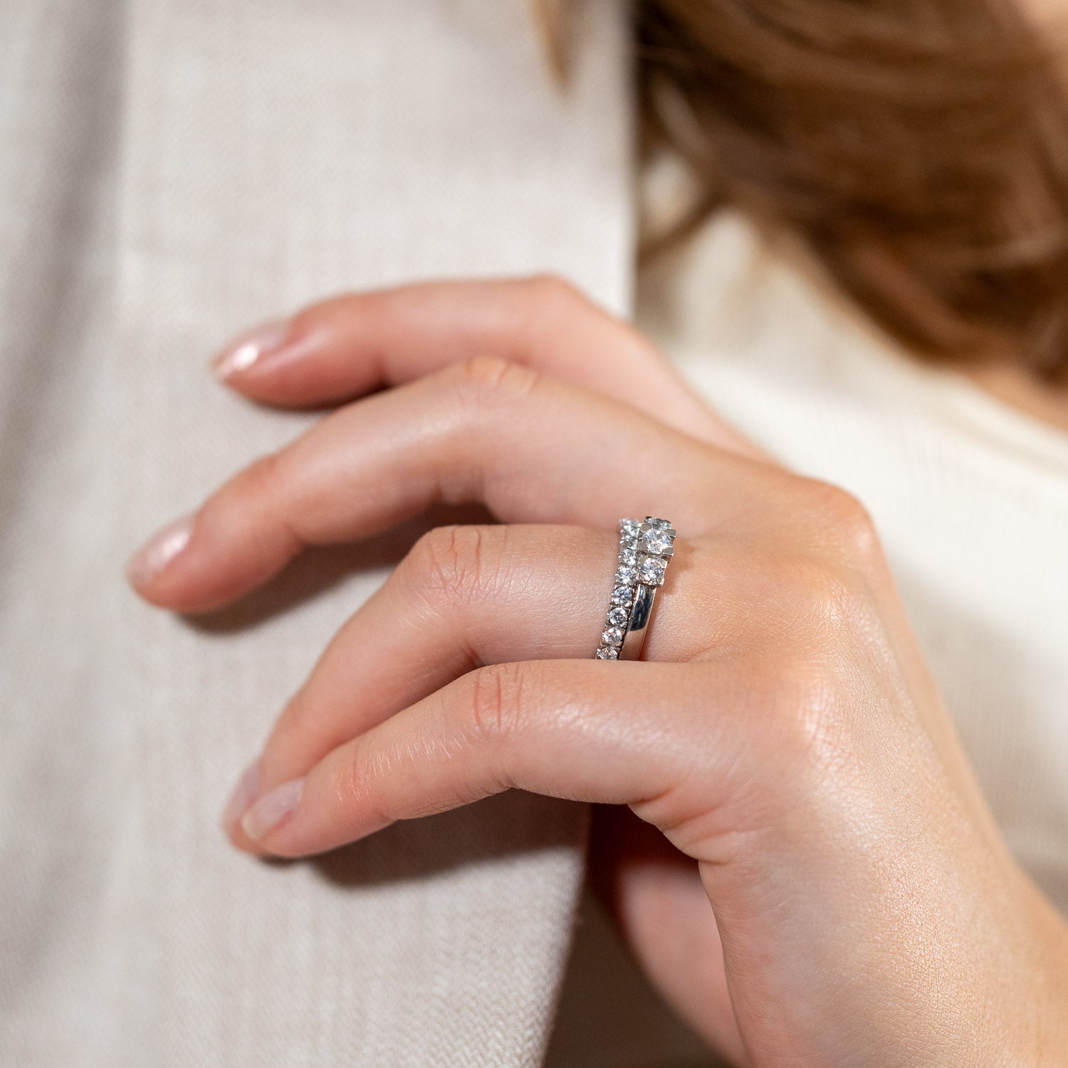 Strandpromenaden-Ring (9 x 0,09 ct)