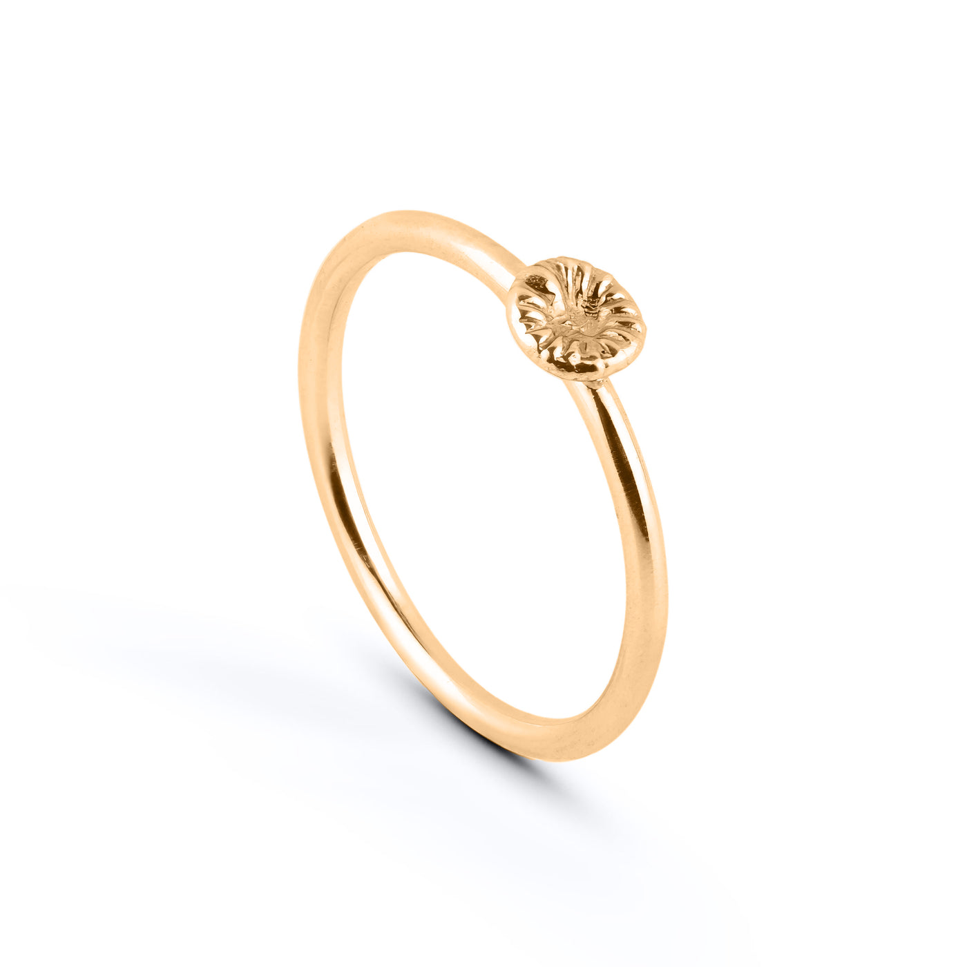 Knopf Koralle klein - Ring