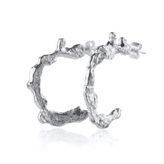 KARG - Silverörhänge 'Hällmark', unik design