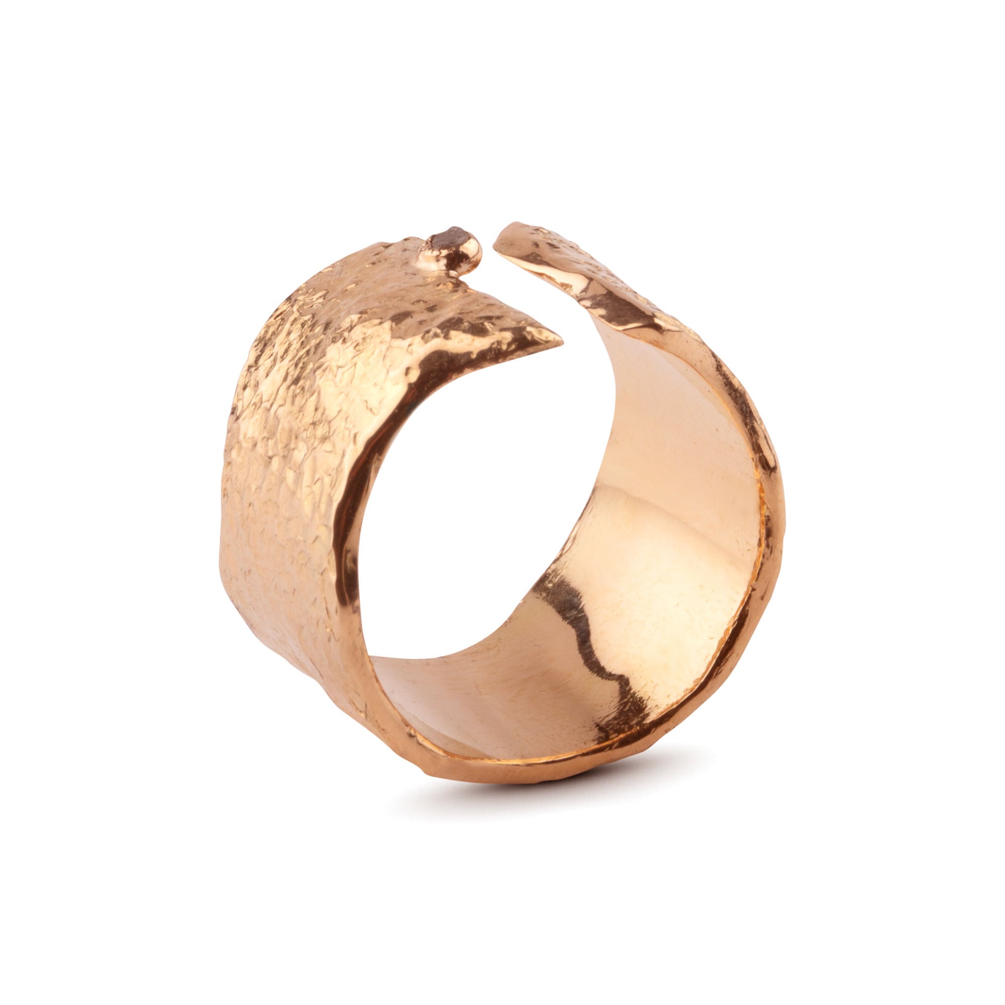 KARG öppen ring i guld, modern design