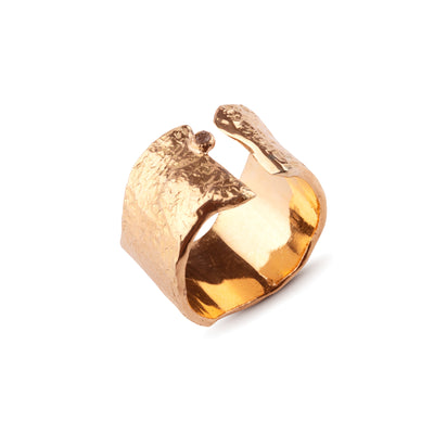 KARG – Goldring 18 Karat mit grauem Diamant