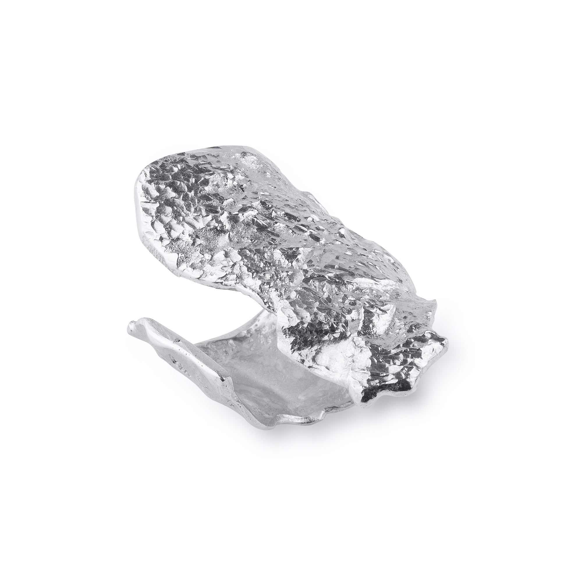 KARG - 'Hällmark' öppen ring i silver, unik design