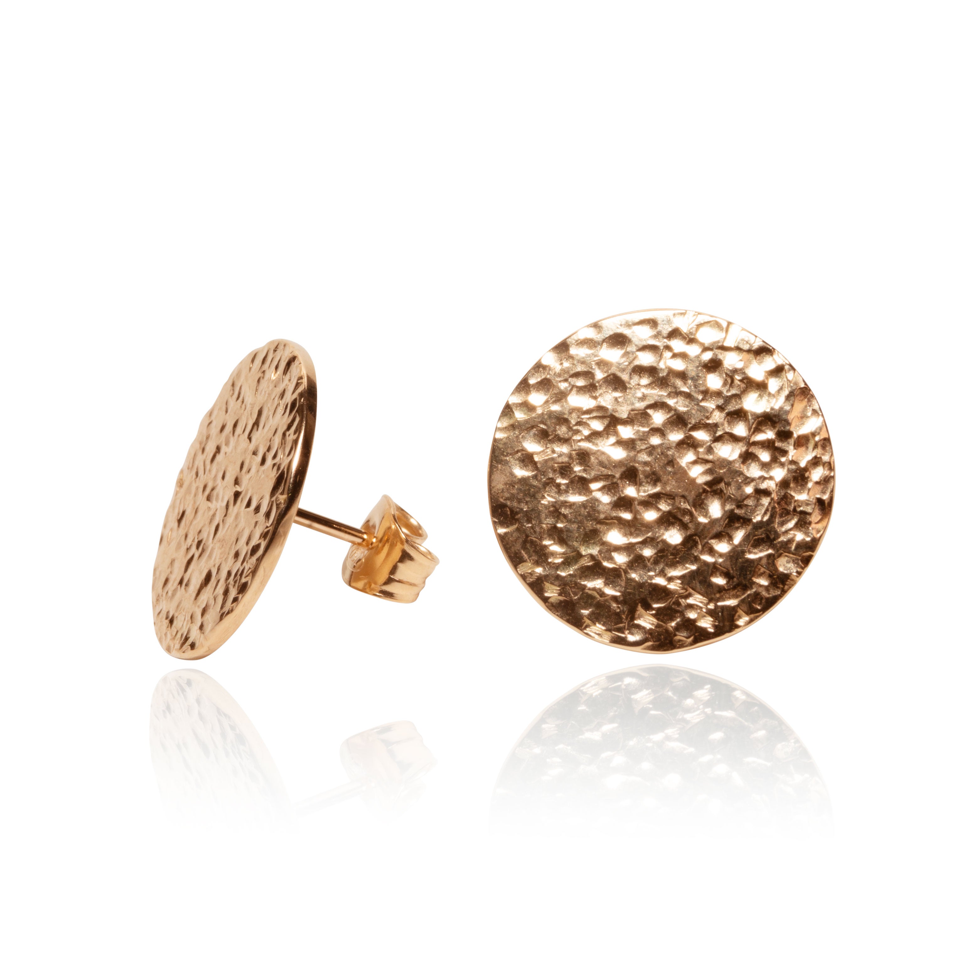 KARG - Guld örhänge studs stor, elegant design