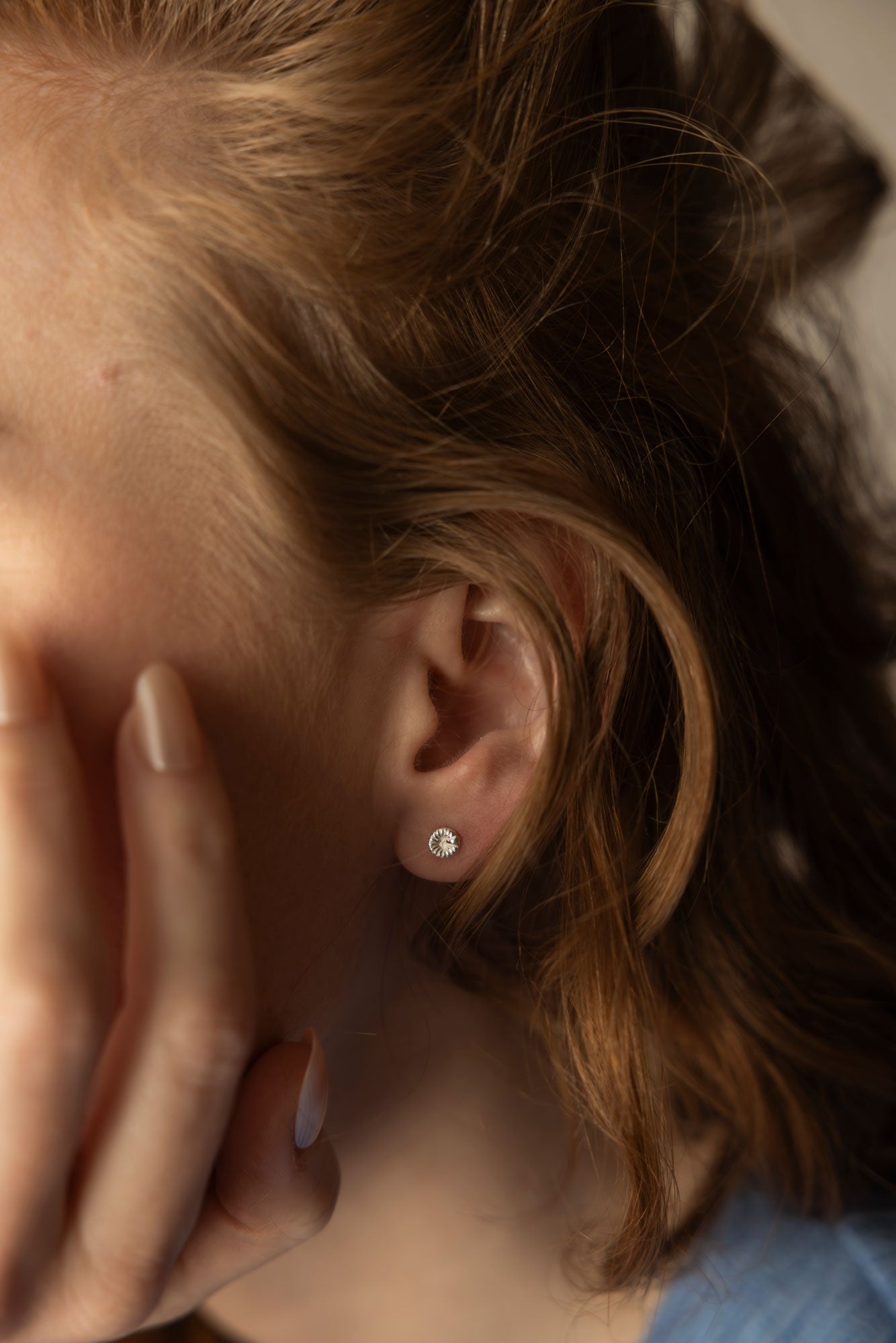 Knopfkoralle - Ohrringe kleine Koralle