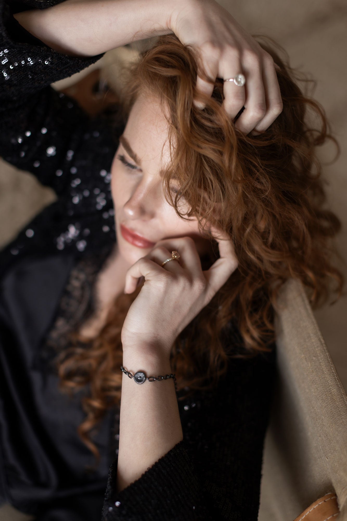 Knopfkoralle - Armband grobe Kette