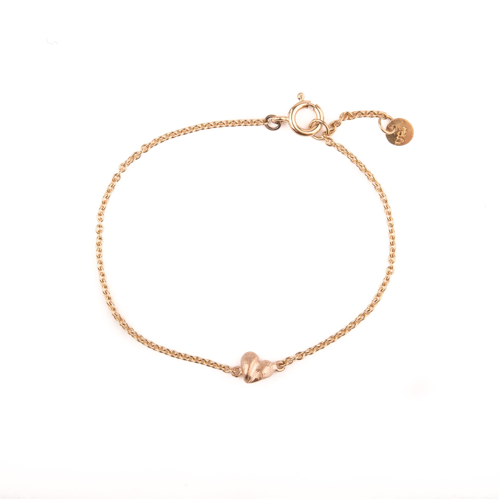 Heart of Gotland guldarmband med justerbar kedja