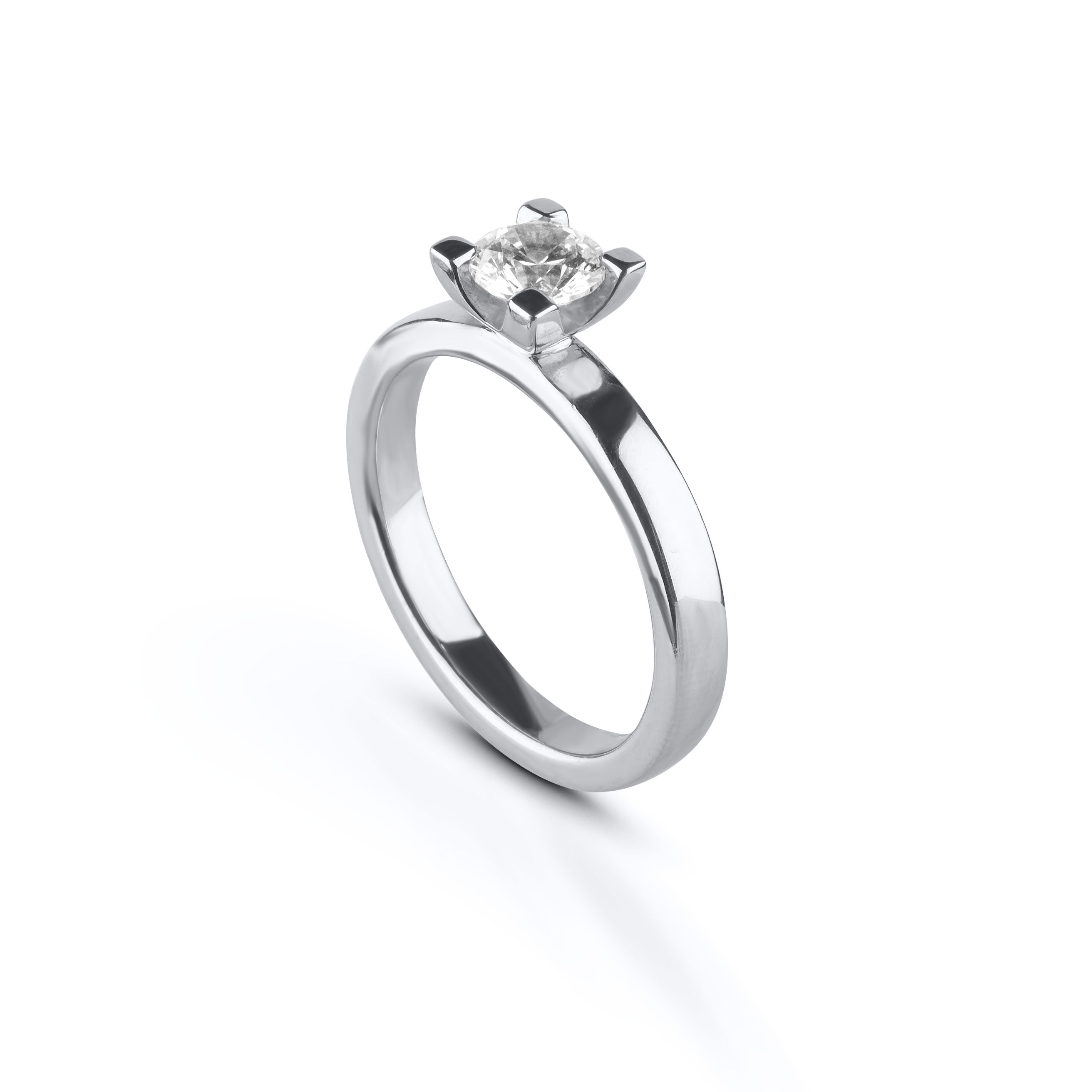 Eksta 0,70ct solitärring i 18k vitguld