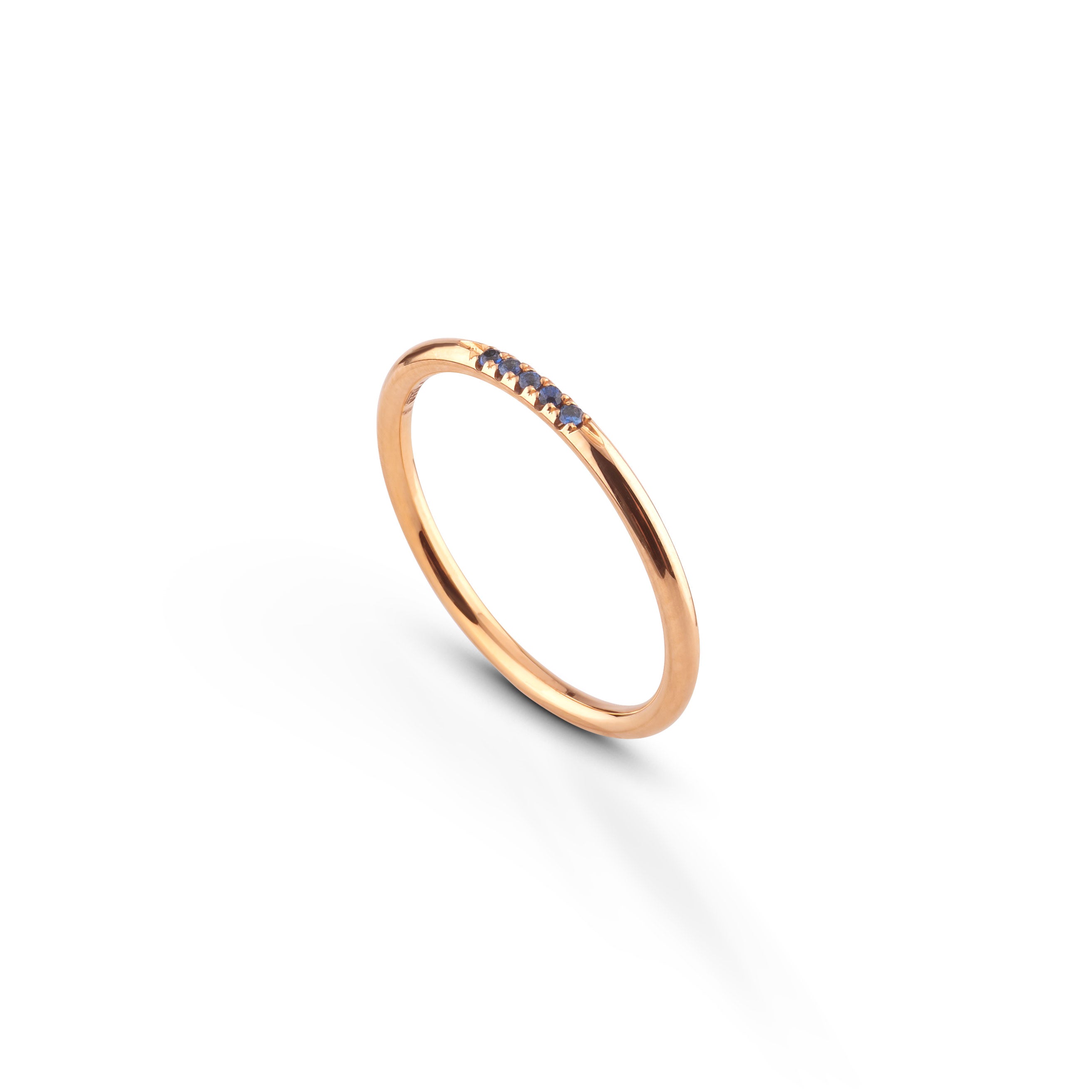Leilu Ring 5 Steine ​​- 18 Karat Gold