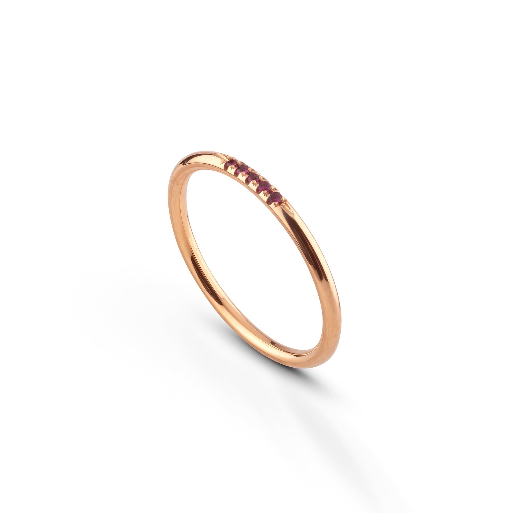 Leilu Ring 5 Steine ​​- 18 Karat Gold