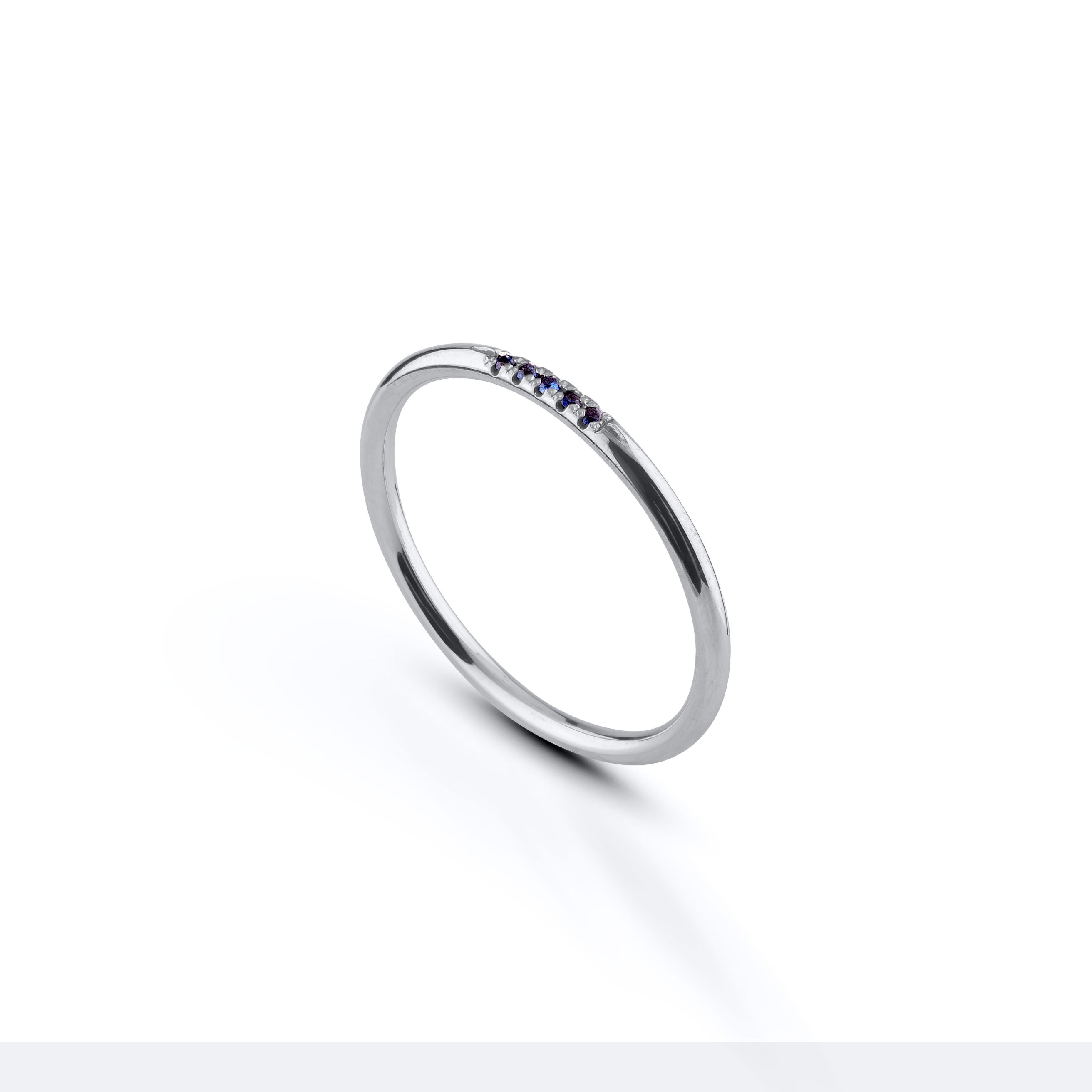 Leilu Ring 5 Steine ​​- 18 Karat Gold