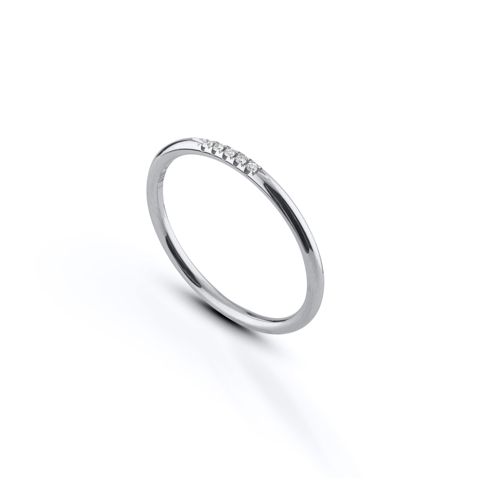 Leilu Ring 5 Steine ​​- 18 Karat Gold