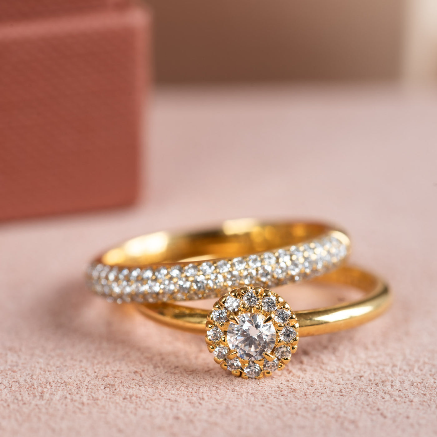 Själsö – Schmaler Solitärring aus 18 Karat Gold mit Diamanten im Brillantschliff